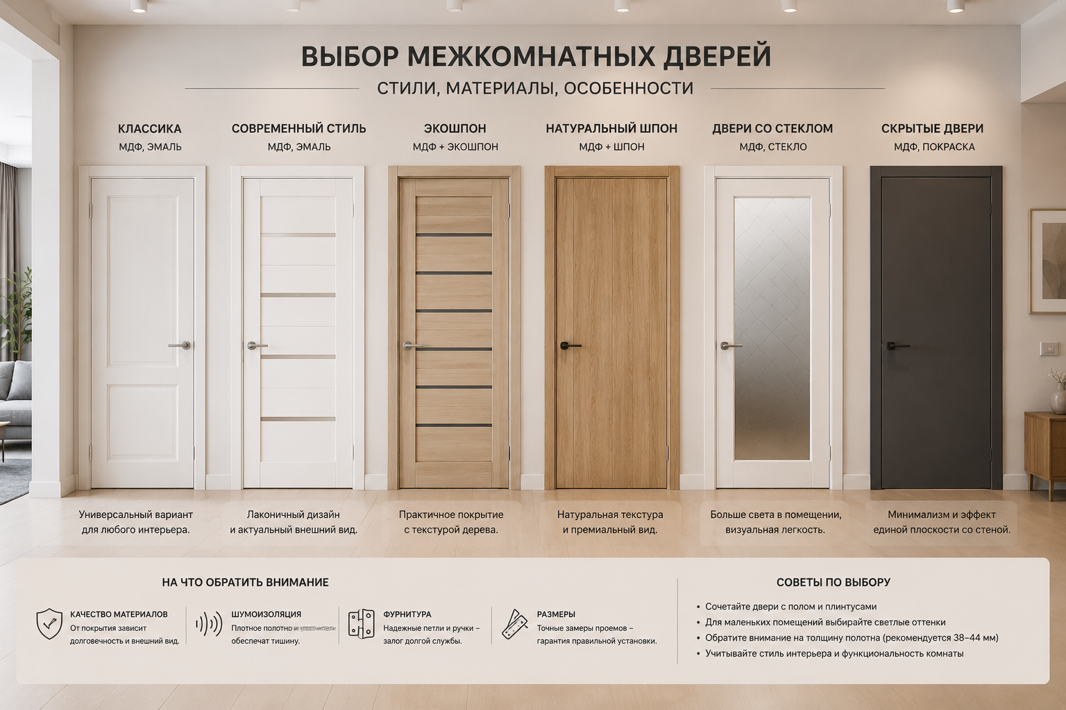 Как выбрать межкомнатные двери?